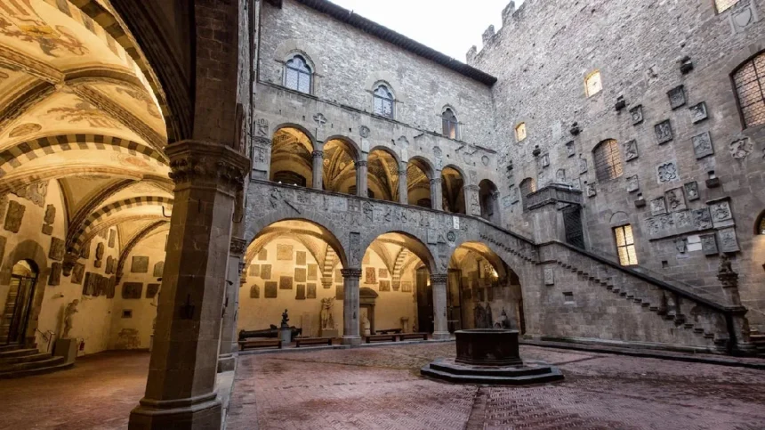 View of the cloister inside the Bargello.