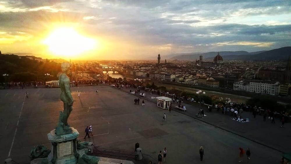 Firenze, tramonto dal Piazzale Michelangelo